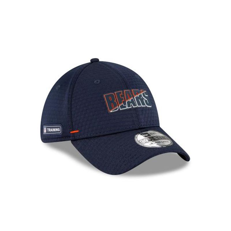 NFL Chicago Bears Official Summer Sideline 39Thirty Stretch Fit (VXU8984) - Blue New Era Caps